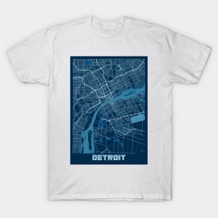 Detroit - Michigan Peace City Map T-Shirt